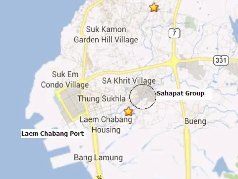 46 rais 73600 Sqm Land for sale near Sahapat Laem Chabang Port 6 km Chonburi Concrete road Tel 083-0824928