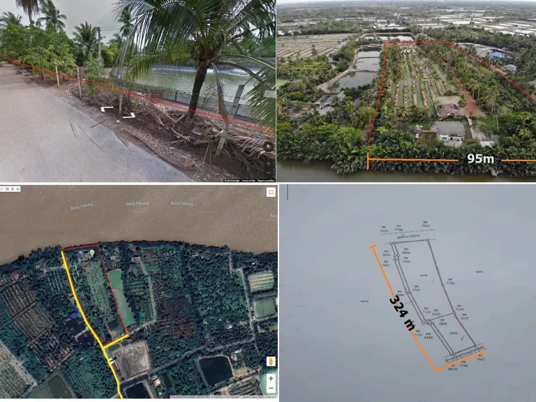 ขายที่ดิน 4-3-41 ไร่ละ 28ล้าน ติดแม่น้ำบางปะกง ทางเข้าออกสะดวก ใกล้วัดสมานรัตนาราม อบางคล้า