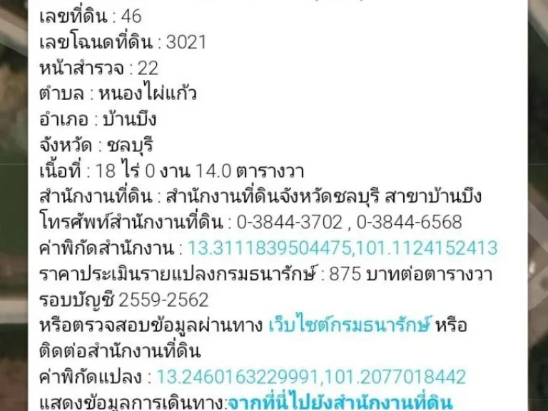 ขายที่ดิน 124ไร่ พร้อมโอน ตำบลหนองไผ่แก้ว อำเภอบ้านบึง ชลบุรี