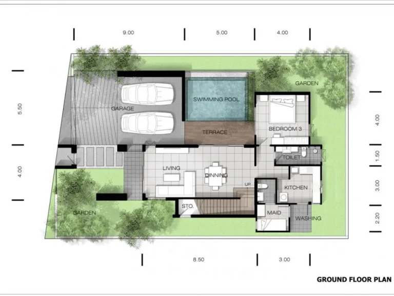 โครงการ NAI HOME - Villa ใหม่ ในหมู่บ้านแลนด์แอนด์เฮ้าส์ ปาร์ค ภูเก็ต บ้านมัณฑนา