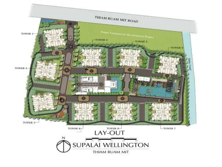 ขายคอนโด Supalai Wellington ชั้น 11 อาคาร 3 ขนาด 8750 ตรม 2 ห้องนอน 2 ห้องน้ำ รวมที่จอดรถ FIX 12 ตรม ชั้นP3A ถนน เทียมร่วมมิตร แขวงเขตห้วยขวาง ก