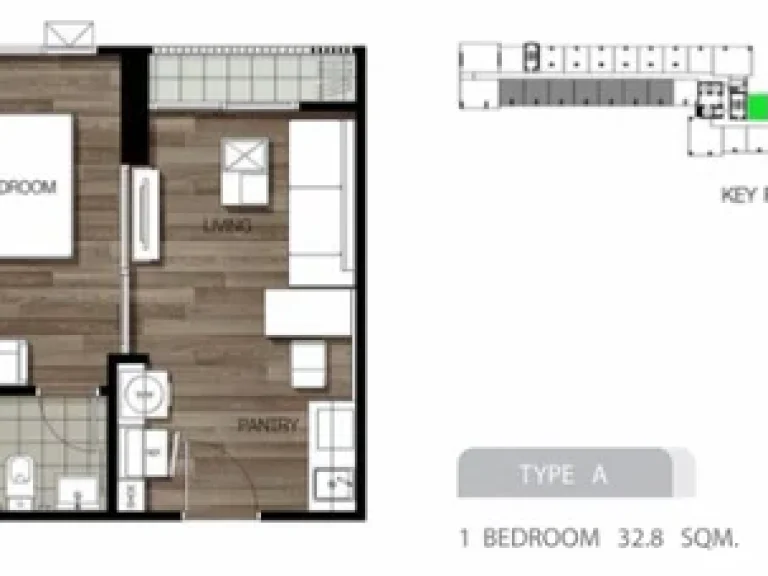 ให้เช่าคอนโด THE KEY BTS วุฒากาศ 1 ห้องนอน ห้องสวย พร้อมเฟอร์ เพียง 10000 บาท