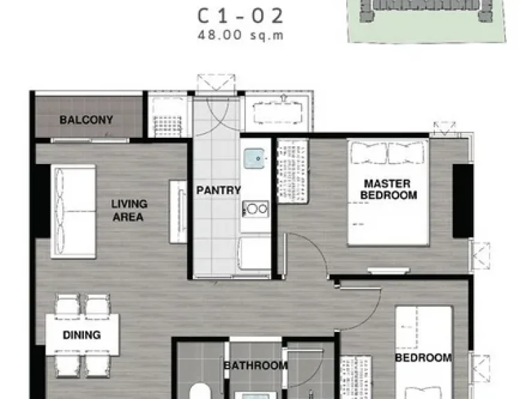 คอนโด CENTRIC เซ็นทริค ห้วยขวาง สเตชั่น 2ห้องนอนใกล้MRT สถานีห้วยขวาง120 เมตร