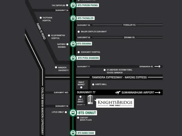 ขายดาวน์คอนโด Knightsbridge Prime Onnut คอนโด ไนท์บริดจ์ ไพร์ม อ่อนนุชชั้น 42 วิวสวยมาก