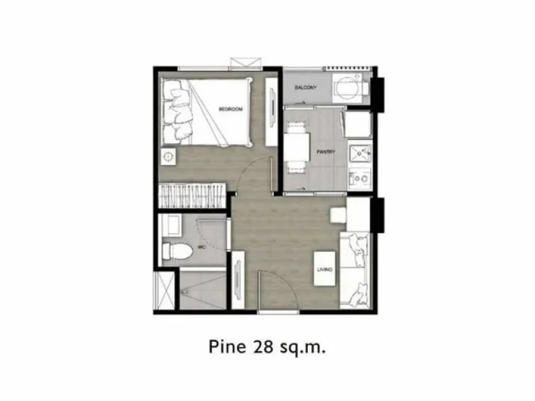 ขายดาวน์คอนโด The Tree ดินแดง-ราชปรารภ2800 Sqm ชั้น 2