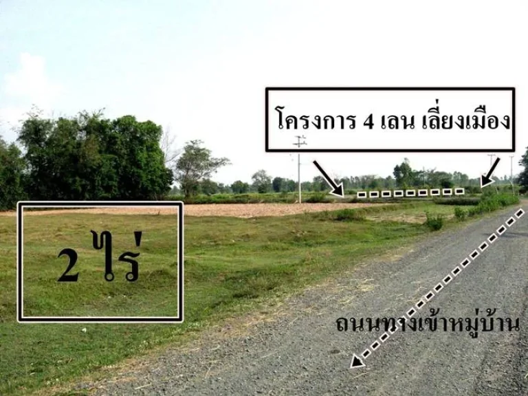 ที่ดินเปล่า 2 ไร่ โครงการถนน 4 เลน เลี่ยงเมือง