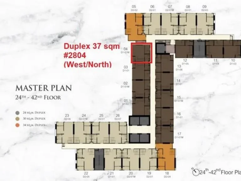 ขายดาวน์คอนโด Knightsbridge Prime ชั้น 28 ต04