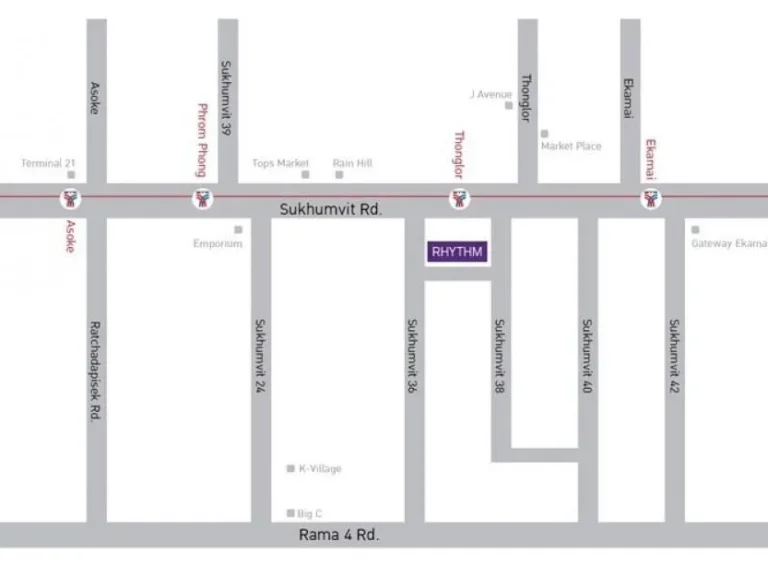 ให้เช่าคอนโด ริทึ่ม สุขุมวิท 36-38 ห้องสตูดิโอ 1 ห้องน้ำ ชั้น 12A ขนาด 24 ตรม