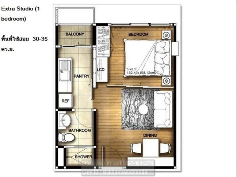 ให้เช่าคอนโด เดอะ คริส4 รัชดา 17 MRT ห้วยขวาง 11500 บาทเดือน