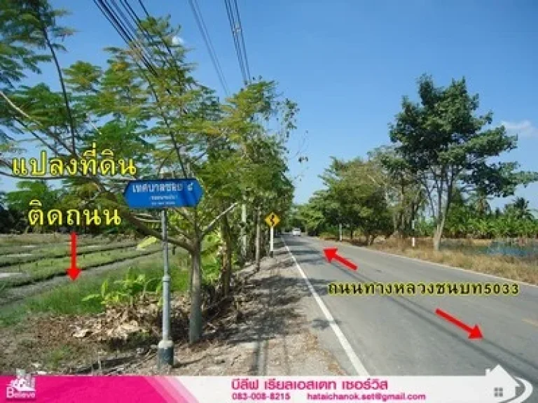 ขายที่ดินเปล่า ทำเลดี 4-1-80 ไร่ ติดถนน5003 ใกล้วัดคลองตันราษฎร์บำรุง บ้านแพ้ว ราคา65ล้าน