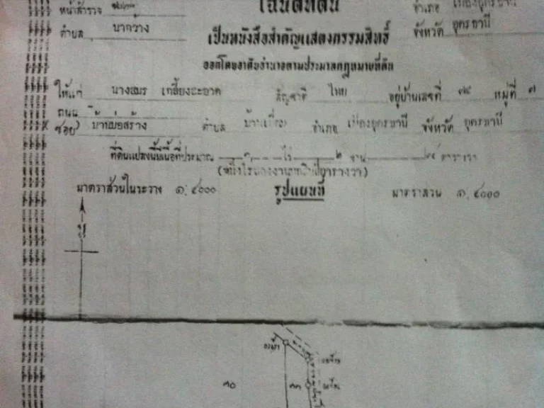 ประกาศขายที่ดิน เนื้อที่ 1 ไร่ 2 งาน64ตารางวา อยู่ในเขต อบตนากว้าง ที่ดิน อยู่หลัง มอุดรธานี ที่กำลังสร้าง