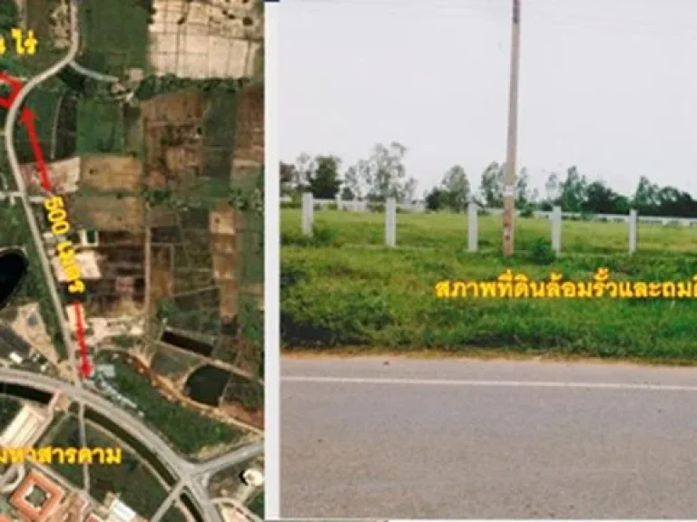 ที่ดิน 4ไร่ ข้างมหาวิทยาลัยมหาสารคาม