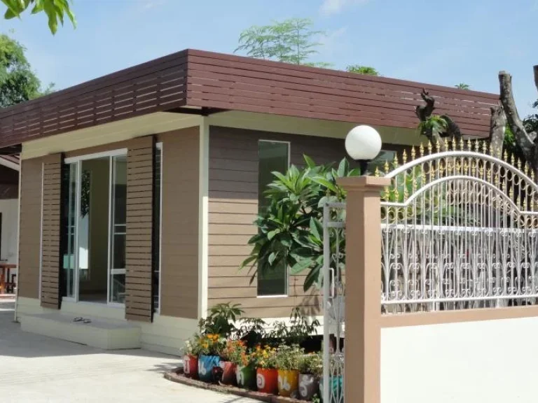 ขายบ้านสไตลรีสอร์ทชั้นเดียวพร้อมที่ดิน 15 ตรว ราคาถูก 1400000 บาท