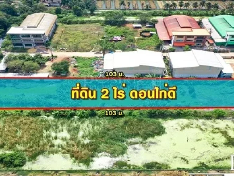 ที่ 2 ไร่ ในราคาต่ำกว่าตลาด ย่านดอนไก่ดี เดินทางสะดวกบนถนนสายใยรัก คลองมะเดื่อกม12