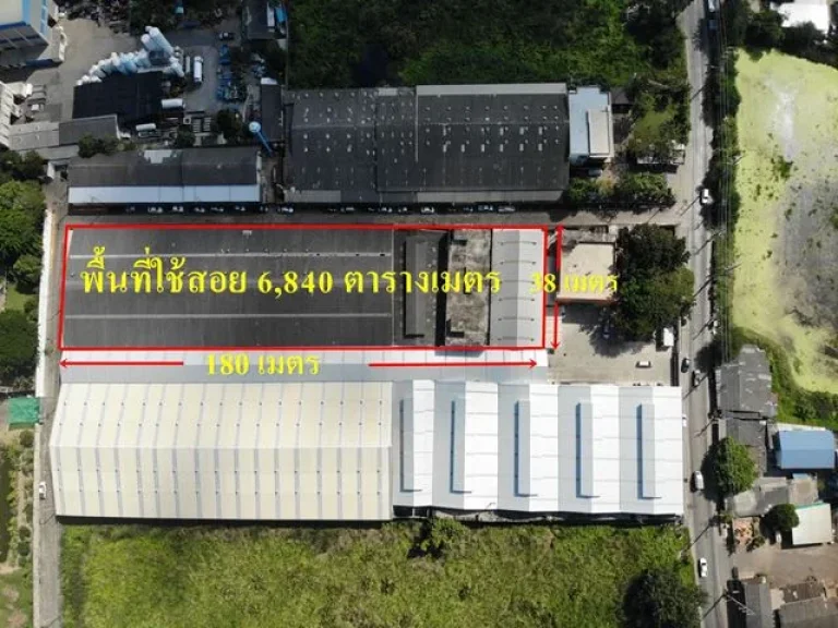 โรงงานให้เช่า ขนาด 6800 ตรม ซอยวัดไร่ขิง สามพราน นครปฐม