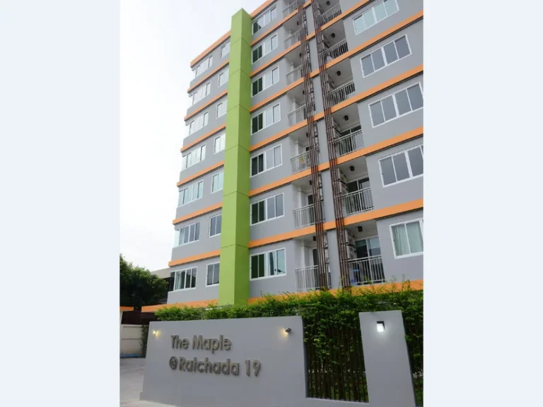 Condo The Maple Ratchada 19 ใกล้ MRT รัชดาภิเษก 2683 ตรม 1 ห้องนอน ชั้น4 วิวสระว่ายน้ำ เฟอร์ครบ