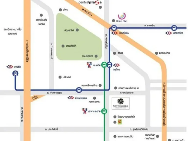 ให้เช่า Notting Hill Jatujak Interchange ขนาด 3748 ตรม 2 นอน ชั้น 7 เฟอร์ฯ เครื่องใช้ไฟฟ้าครบ