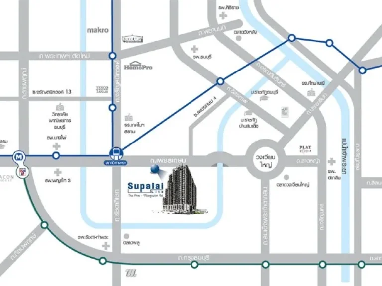 ขายดาวน์ คอนโด ศุภาลัย ไลท์ ท่าพระ-วงเวียนใหญ่ Supalai Lite Thaphra-Wongwian Yai คอนโดมิเนียม ถนนเพชรเกษม