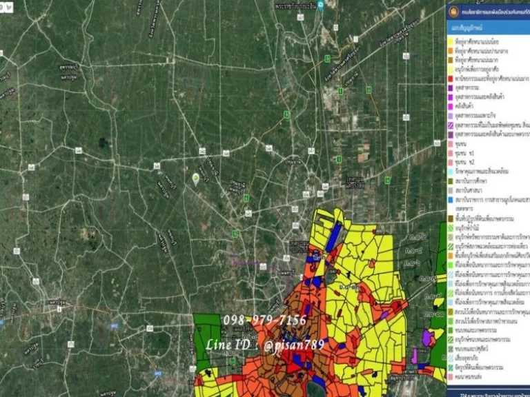 ขายที่ดิน 109 ไร่ 1 งาน 176 ตารางวา ใกล้บิ๊กซี ซูเปอร์เซ็นเตอร์ ไทรน้อย ผังสีเหลีอง