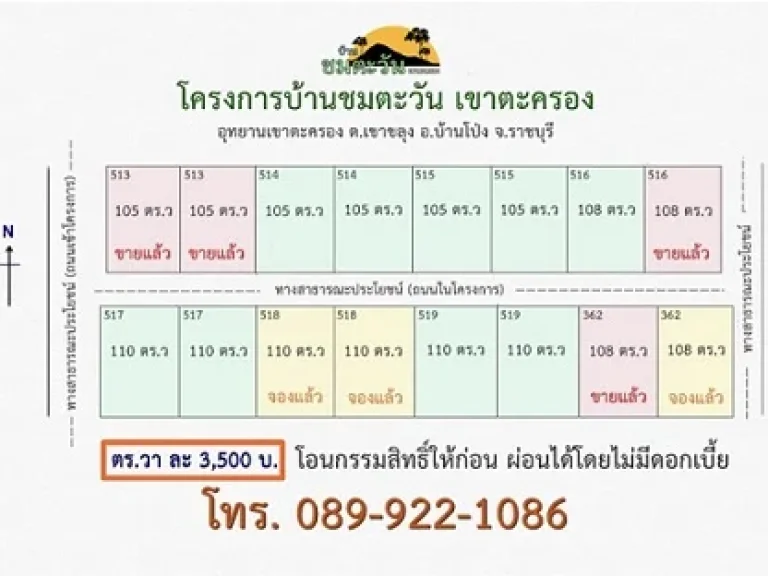 ราชบุรี ที่ดินแบ่งขาย ราคาถูก