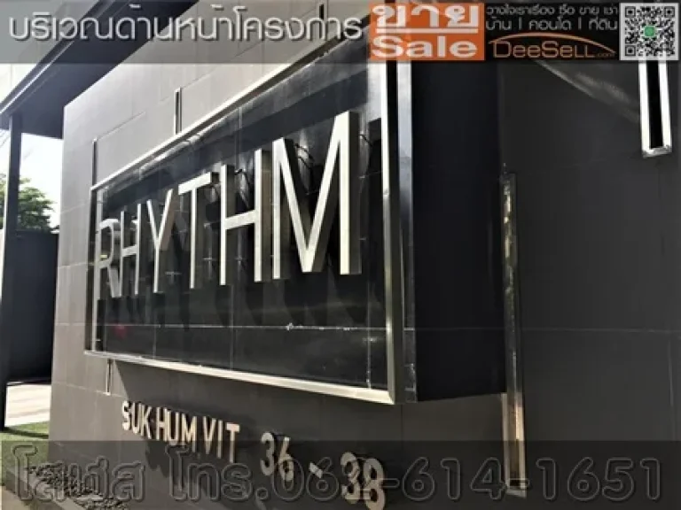 ขายห้องสวยเฟอร์ฯครบ Studio2413ตรม ริธึ่มRhythm สุขุมวิท36-38 ชั้น22วิวสระว่ายน้ำ ใกล้BigCพระราม4