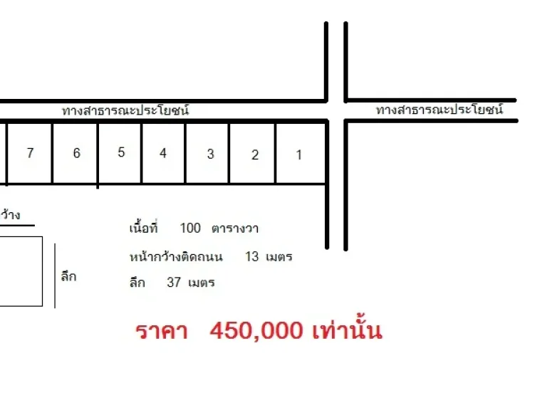 หากคุณกำลังมองหาที่ปลูกบ้าน คลิก เนื้อที่ 100 ตารางวา เพียง 450000 เท่านั้น ห่างจากอมตะนคร เพียง 10 นาที