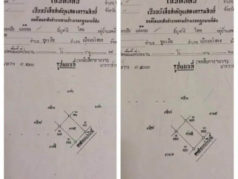 ขายที่ดินโฉนด ข้างบิ๊กซียโสธร