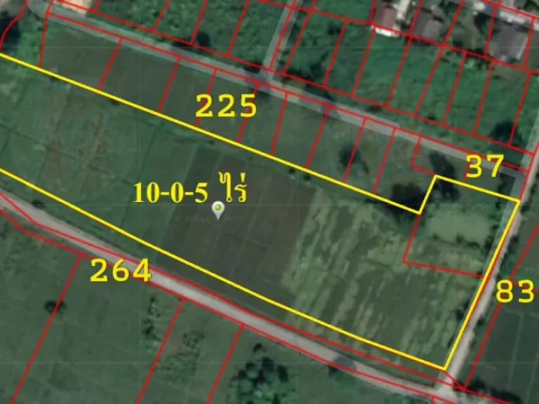 ที่ดิน 10-0-5 ไร่ ติดถนนคอนกรีต 264 เมตร วิวดอยและทุ่งนา เหมาะสำหรับแบ่งแปลงขาย