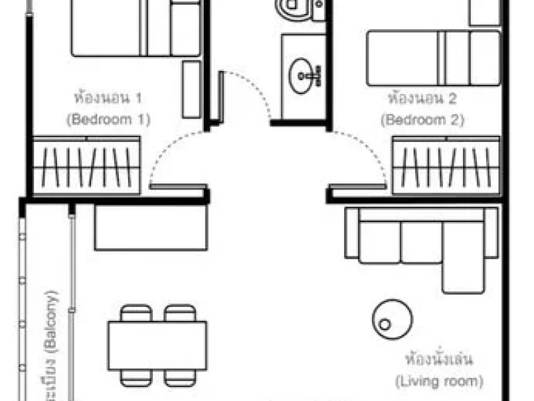 ให้เช่าคอนโดเมโทร พาร์ค สาทร 2 ห้องนอน 1 ห้องน้ำ เฟส 1 ตึก E ชั้น 8 ขนาด 56 ตรม