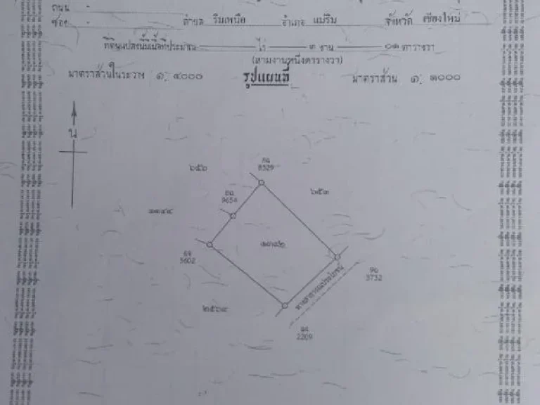 ขายที่ดินเปล่า แม่ริม โฉนด เนื้อที่ 3 งาน 1 ตรว ห่างถนนใหญ่เชียงใหม่-ฝาง 107 ประมาณ 1กม