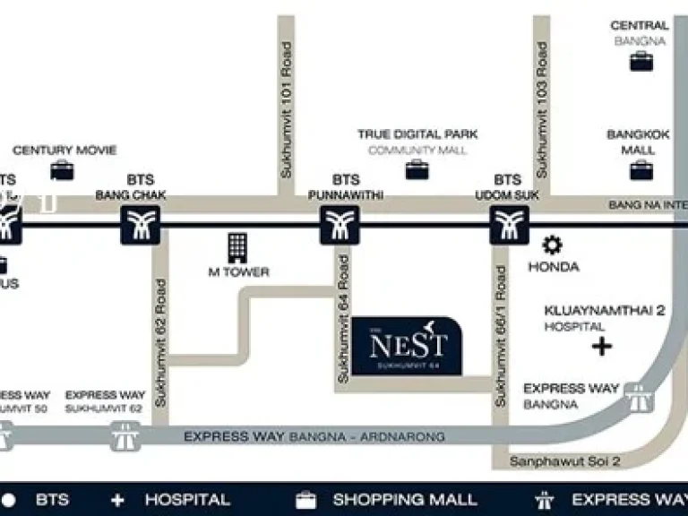 ขายดาวน์ด่วน เดอะเนสท์ สุขุมวิท64 The Nest 64 แต่งครบ 062-461-4797 บี