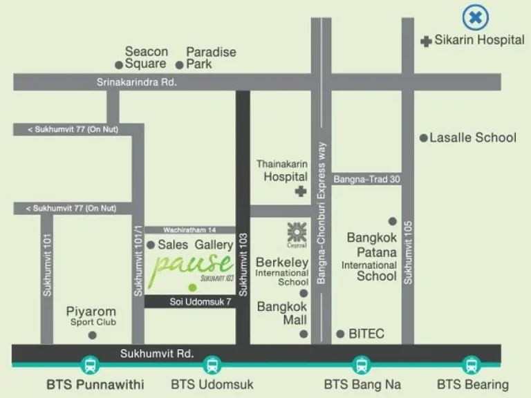 ให้เช่าคอนโดPause Sukhumvit 103 ใกล้ BTS อุดมสุข 5 นาทีถึงตกแต่งอย่างดี พร้อมอยู่