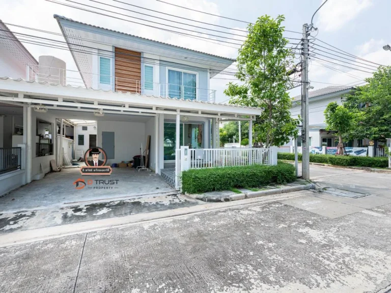 ขาย บ้านแฝด กรูฟ วิลล์ บางนา กม 10 หลังมุม หน้าบ้านติดสวน 361ตรว