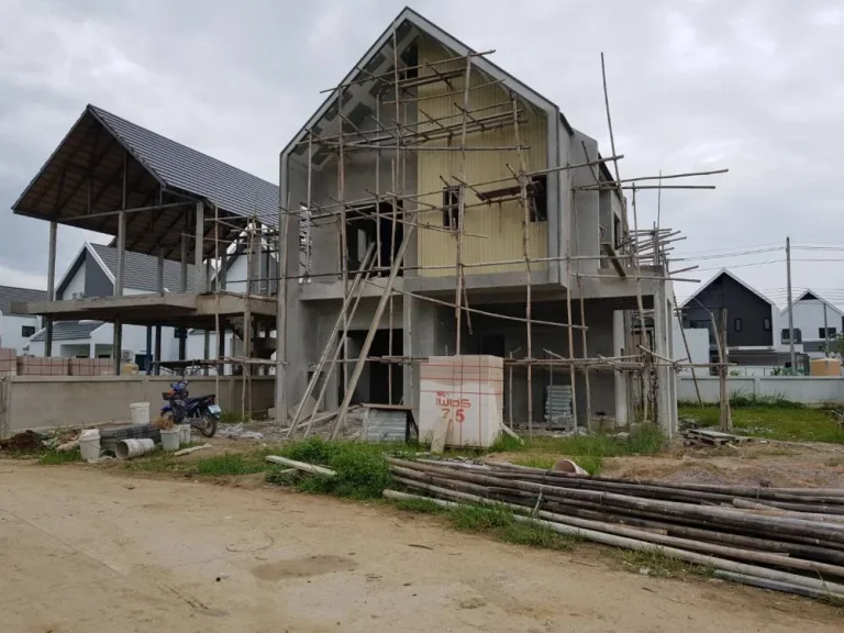 บ้านใหม่ โครงการ norden barn habita maejo อยู่ในช่วงกำลังก่อสร้าง สวยหรู สไตล์นอดิก ใกล้ มแม่โจ้