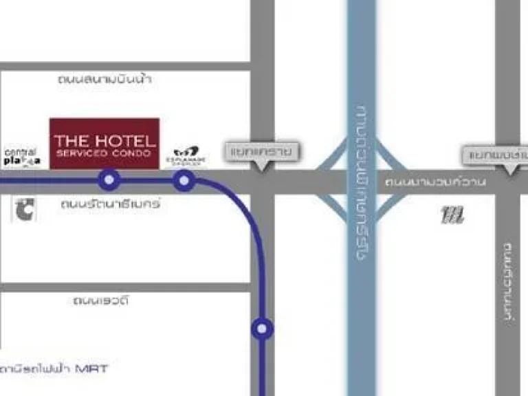 ขาย The hotel condo 2 ห้องนอน ขนาด 58 ตรม ชั้น 18 ติดสถานีรถไฟฟ้าสายสีม่วง สถานีบางกระสอ ตรงข้าม Big C