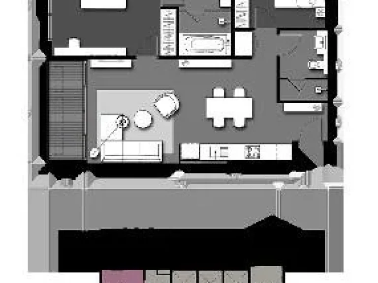  ขายดาวน์ The Lofts Asoke 2 ห้องนอน 87 ตรม ชั้นสูง ห้องมุม