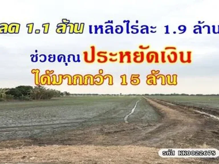 ขายที่ 14 ไร่เศษ ติดถนนเลียบคลอง 4 ฝั่งตะวันออก ใกล้โรงเรียนวัดมงคลพุการาม