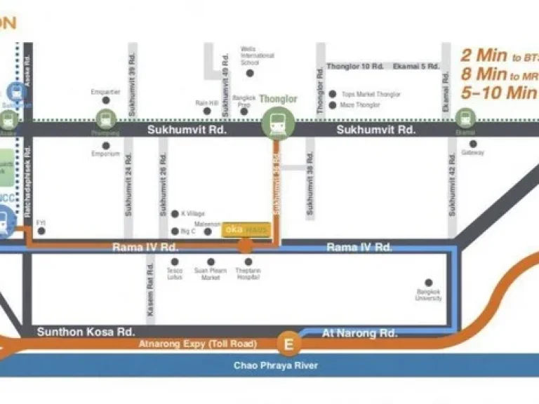 ขายดาวน์ Condo Oka Haus ห้อง Rare itemของโครงการ 2 ห้องนอน 1 ห้องน้ำ