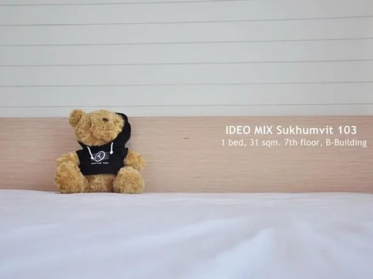 ให้เช่า คอนโด ไอดีโอ มิกซ์ สุขุมวิท 103 IDEO Mix Sukhumvit 103 ขนาด 31 ตรม 13500 บาท ตกแต่งสวยงาม