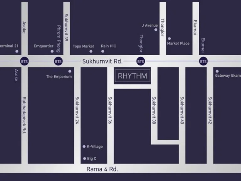 ให้เช่าขาย Rhythm สุขุมวิท 36-38 ขนาด 1 นอน 1 น้ำ พื้นที่ 335 ตรม