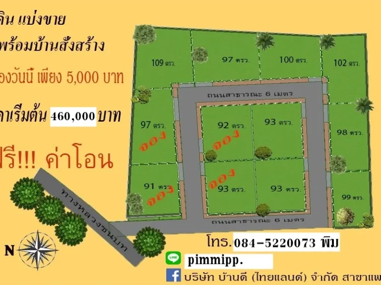 ที่ดินเปล่าแบ่งขาย เหมาะสำหรับบ้านพักอาศัยจังหวัดแพร่