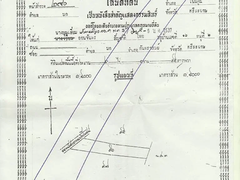 ขายที่ดิน 6 ไร่ อำเภอโนนคูณ จังหวัดศรีสะเกษ