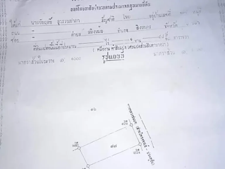 ขายที่ดินติดถนน 100 ตรวเพียง750000บาท