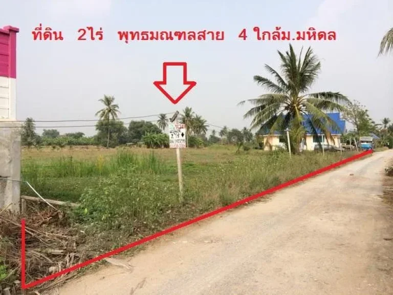 ขายที่ดิน 2ไร่ ใกล้ มมหิดล ศาลายา พุทธมลฑล สาย4 จนครปฐม