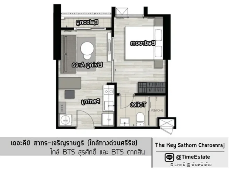 ขาย The Key สาทร เจริญราษฎร์ แต่งสวย 35ตรม BTSสุรศักดิ์ ชั้นสูง ห้องพร้อมอยู่