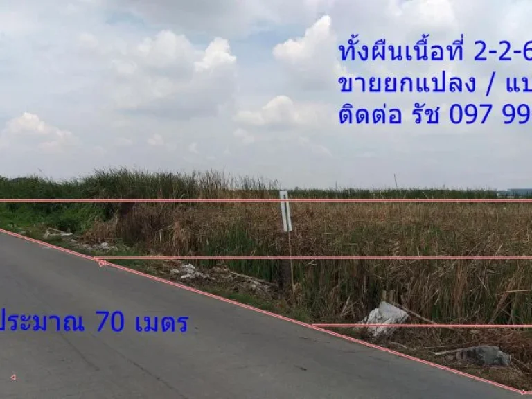 ขายที่ดิน 2-2-65 ไร่ ถูกที่สุดในซอย ขายยกแปลง แบ่งขาย ซรังสิตนครนายก 17 ธัญญบุรี