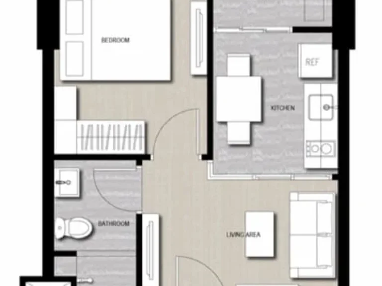 ขายด่วน The Base Park East 1 ห้องนอน 1 ห้องน้ำ 30 ตารางเมตร ชั้น 7 ห้องเปล่า ไม่มีเฟอร์