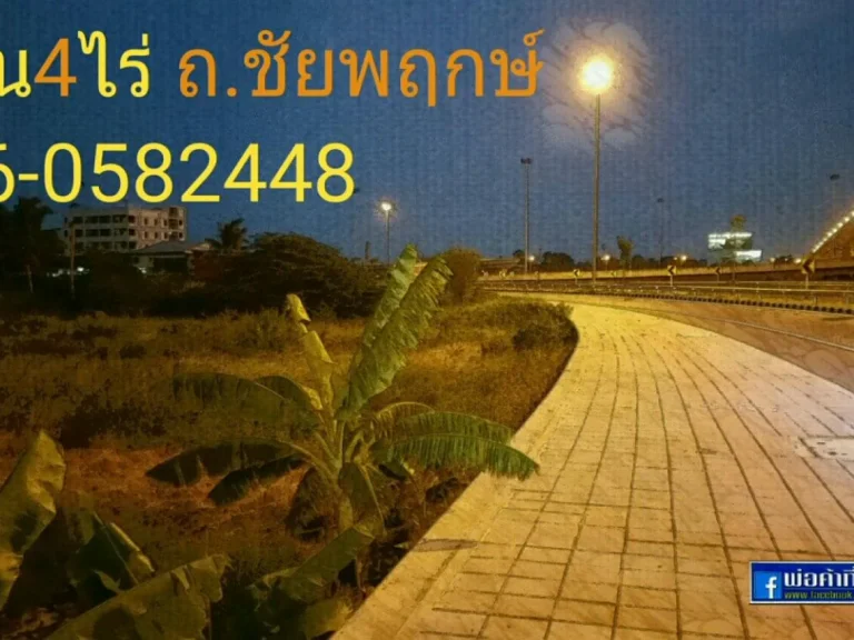 ขายที่ดินถนนชัยพฤกษ์ 4ไร่