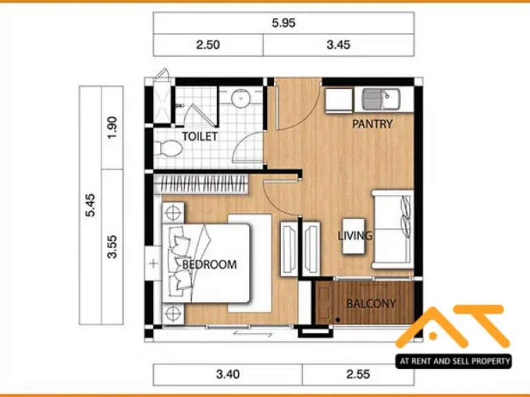 ให้เช่า Click Condo Sukhumvit 6 - 1 นอน ขนาด 35 ตรม ห้องสวย เฟอร์ครบ