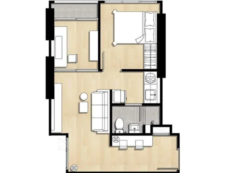 ขายดาวน์คอนโด Knightsbridge Prime Sathorn 1 ห้องนอน 1 ห้องน้ำ ขนาด37 5 ตรม